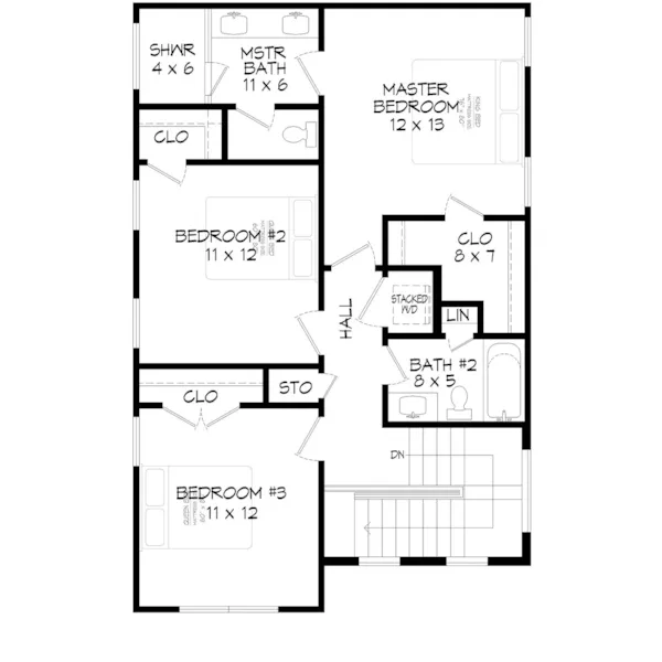 Modern House Plan Third Floor - 141D-0518 - Shop House Plans and More