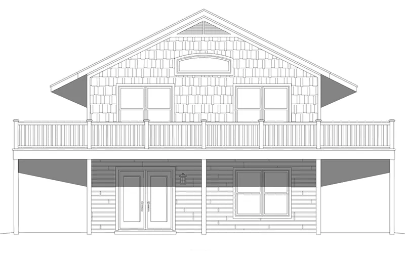 Lake House Plan Front Elevation - 141D-0519 - Shop House Plans and More