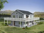 Lake House Plan Front of Home - 141D-0519 - Shop House Plans and More