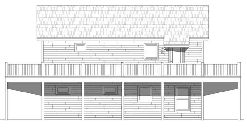 Lake House Plan Left Elevation - 141D-0519 - Shop House Plans and More