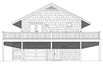 Lake House Plan Rear Elevation - 141D-0519 - Shop House Plans and More