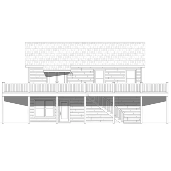 Mountain House Plan Right Elevation - Decked Out Vacation Home 141D-0519 - Shop House Plans and More