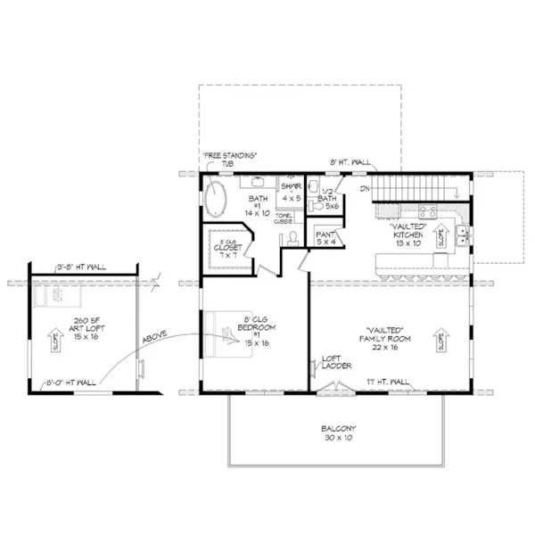 European House Plan Second Floor - Eagle Peak Modern Home 141D-0520 - Shop House Plans and More