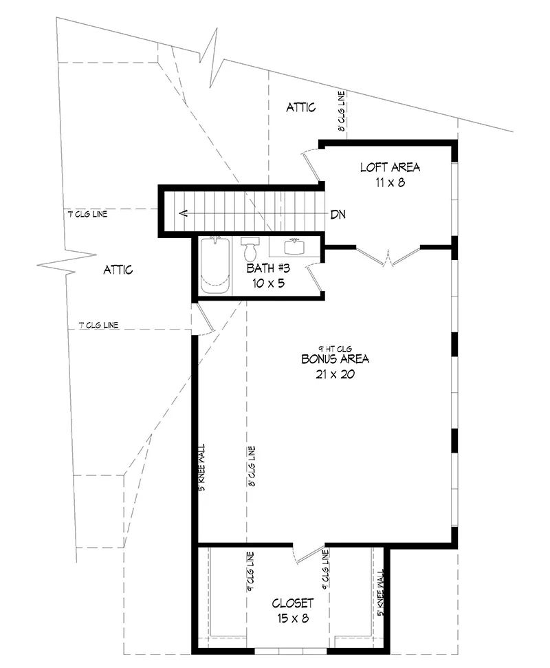 Craftsman House Plan Second Floor - 141D-0533 - Shop House Plans and More