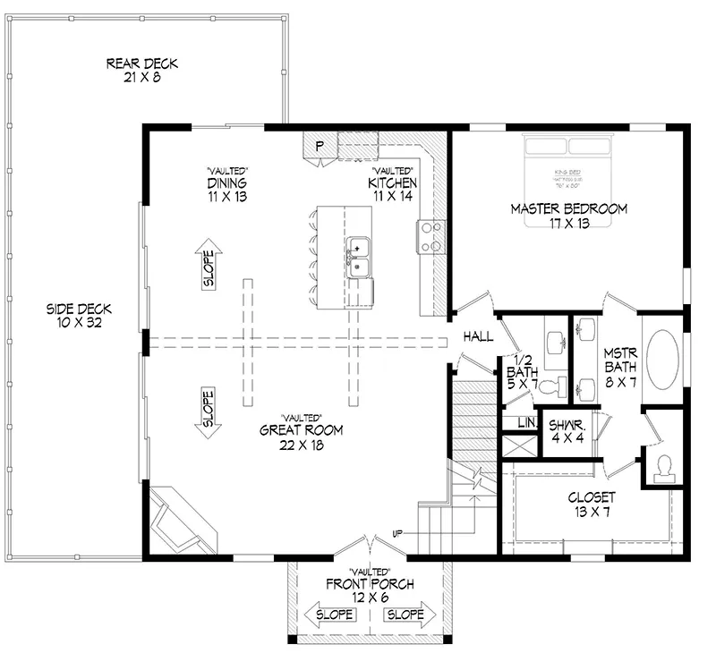 Farmhouse Plan First Floor - 141D-0541 - Shop House Plans and More