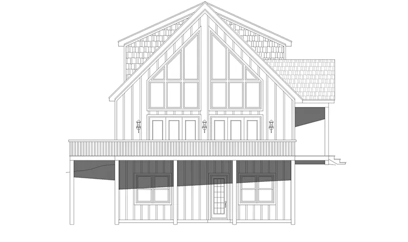 Farmhouse Plan Left Elevation - 141D-0541 - Shop House Plans and More