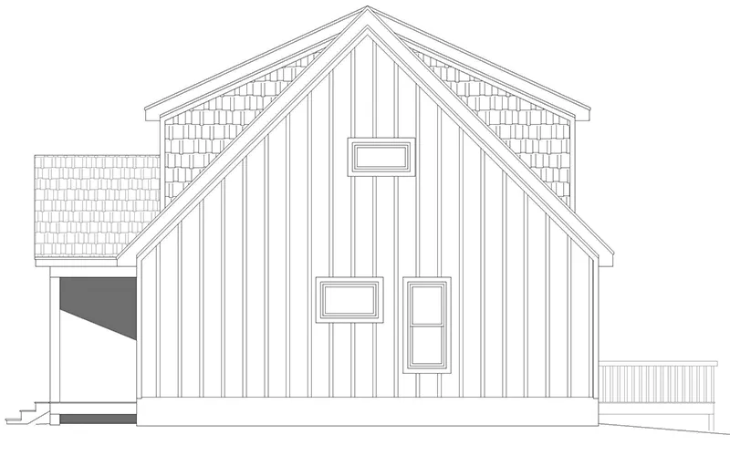 Farmhouse Plan Right Elevation - 141D-0541 - Shop House Plans and More