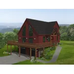 Farmhouse Plan Front of Home - Pine Pointe Rustic Home 141D-0544 - Shop House Plans and More