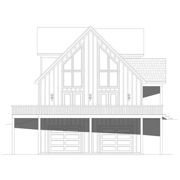 Farmhouse Plan Left Elevation - Pine Pointe Rustic Home 141D-0544 - Shop House Plans and More