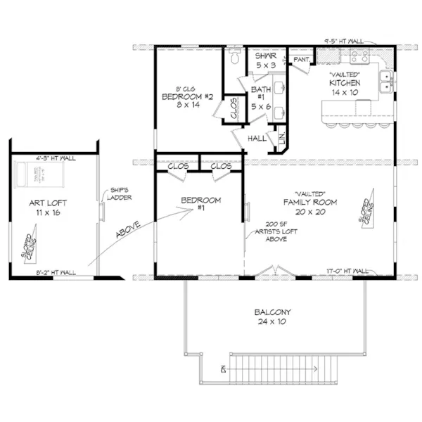 Modern House Plan Second Floor - Eagleriver Vacation Home 141D-0551 - Shop House Plans and More