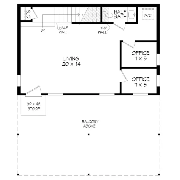 Country French House Plan First Floor - Cascades Overlook Vacation Home 141D-0569 | House Plans and More