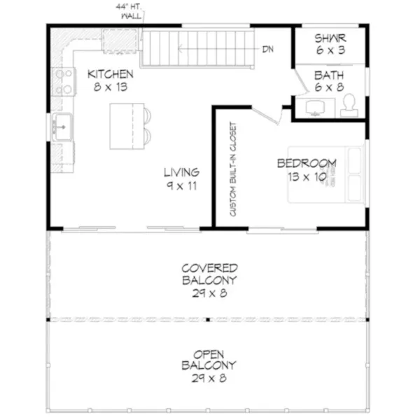 Country French House Plan Second Floor - Cascades Overlook Vacation Home 141D-0569 | House Plans and More