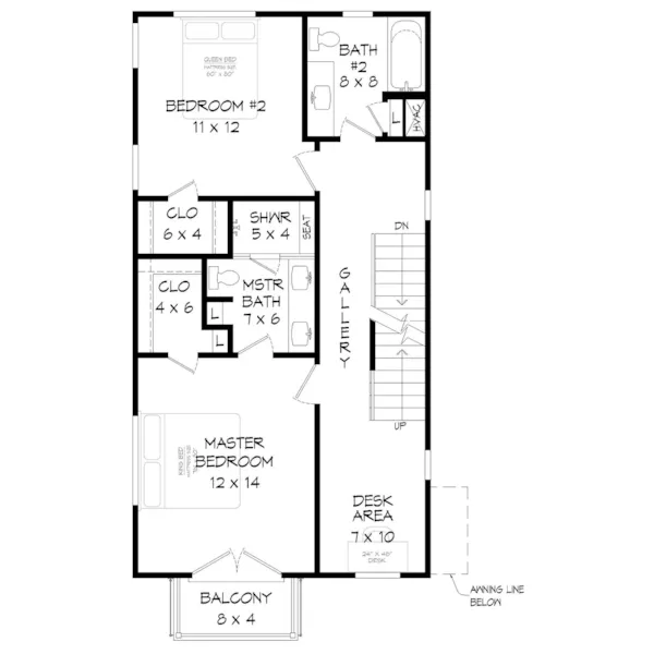 Beach & Coastal House Plan Second Floor - Terrapin Ridge Coastal Home 141D-0589 | House Plans and More