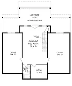 Ranch House Plan Basement Floor - 141D-0597 | House Plans and More