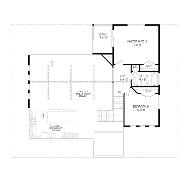 Farmhouse Plan Second Floor - Mountain Shadow Farmhouse 141D-0603 | House Plans and More