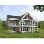 Cabin & Cottage House Plan Front of Home - Eagle Ranch Lookout Vacation Home 141D-0611 | House Plans and More