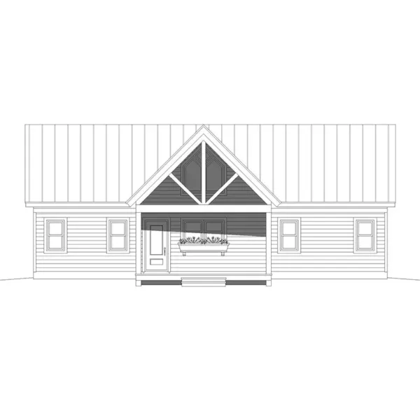 Cabin & Cottage House Plan Rear Elevation - Eagle Ranch Lookout Vacation Home 141D-0611 | House Plans and More