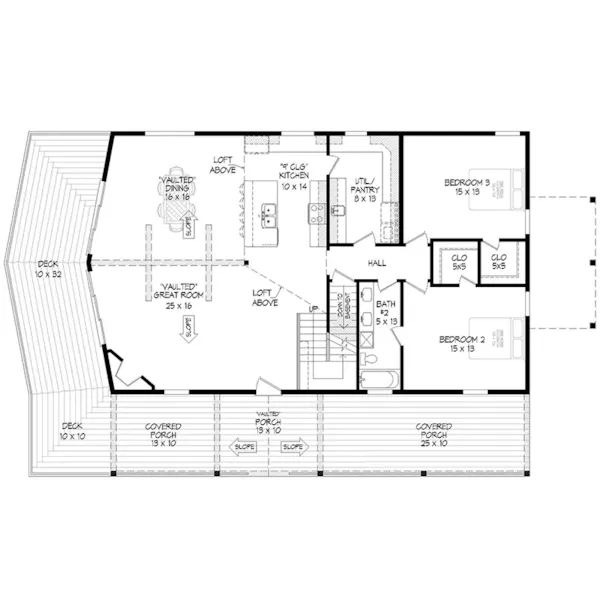 Shingle House Plan First Floor - 141D-0614 | House Plans and More