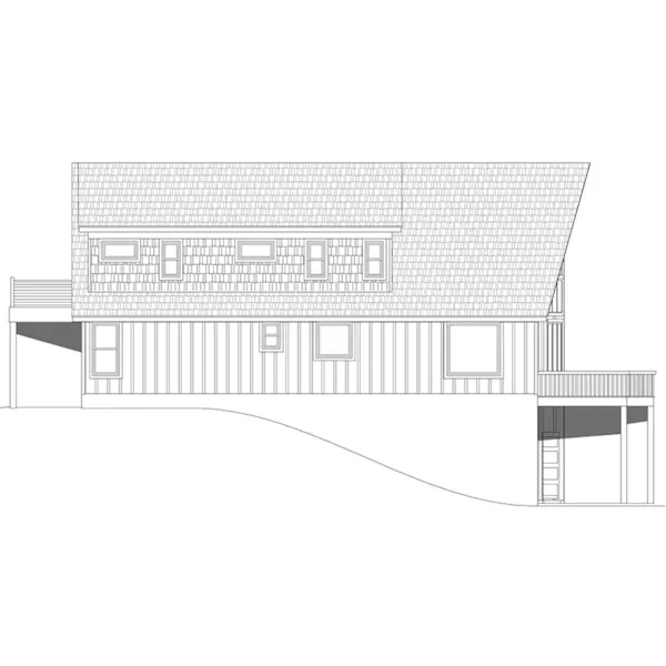 Shingle House Plan Rear Elevation - 141D-0614 | House Plans and More