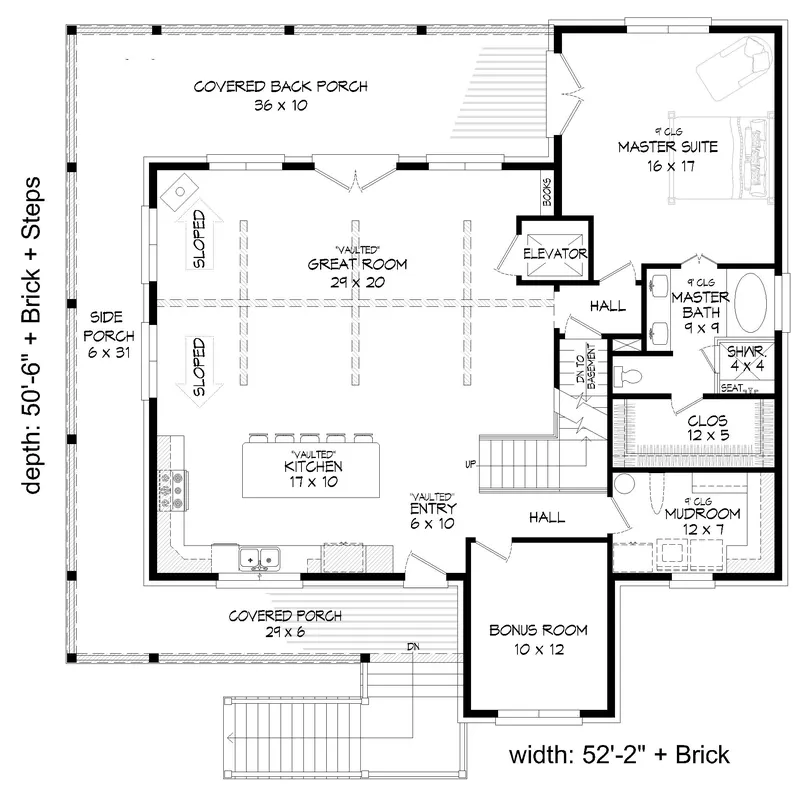 Country House Plan First Floor - 141D-0624 | House Plans and More