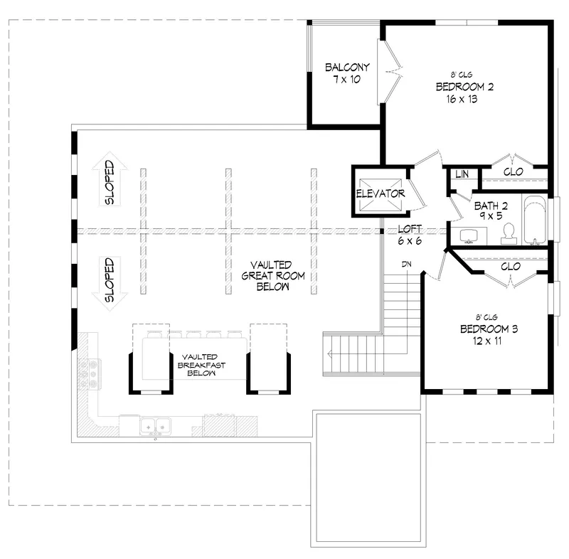 Country House Plan Second Floor - 141D-0624 | House Plans and More