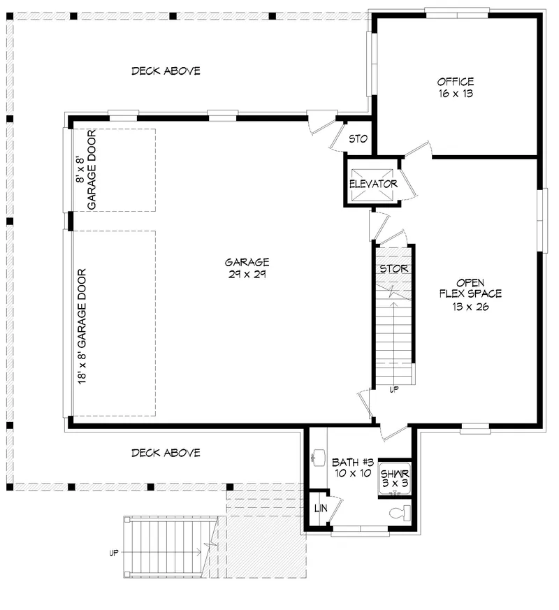 Country House Plan Lower Level Floor - 141D-0624 | House Plans and More