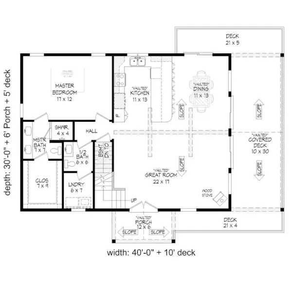 Cabin & Cottage House Plan First Floor - 141D-0638 | House Plans and More