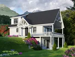 Waterfront House Plan Front of House 141D-0638