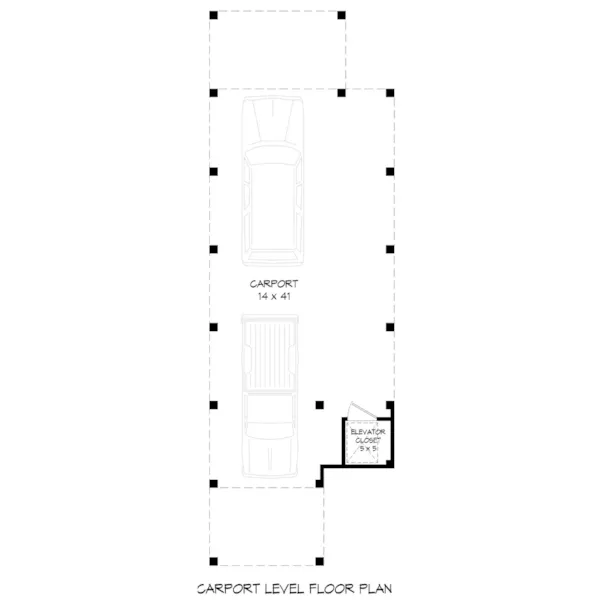 Beach & Coastal House Plan Lower Level Floor - Navarre Beach Modern Home 141D-0708 | House Plans and More