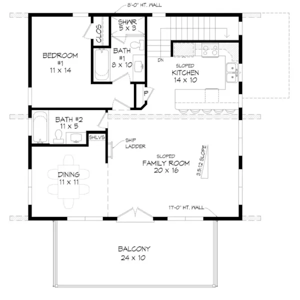 Contemporary House Plan Second Floor - Eagle Park Modern Home 141D-0729 | House Plans and More