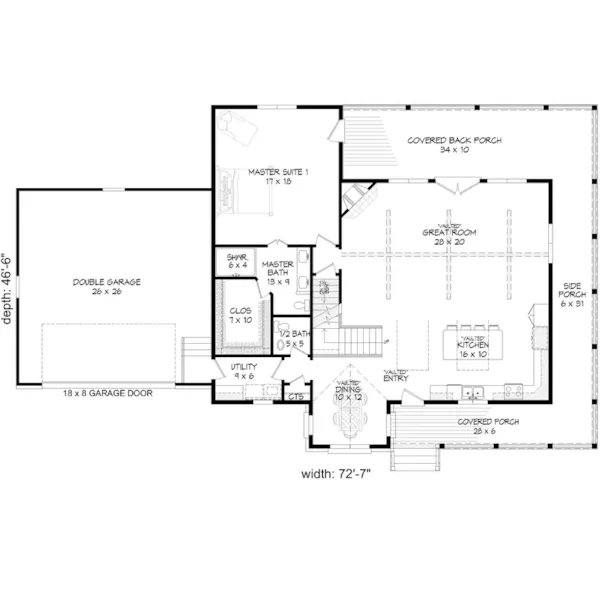 Beach & Coastal House Plan First Floor - 141D-0785 | House Plans and More