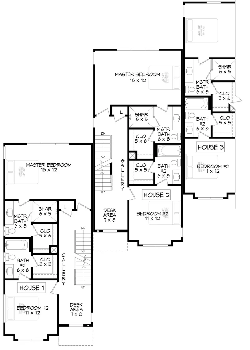 Berm House Plan Second Floor - 141D-0799 | House Plans and More