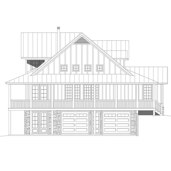 Country House Plan Left Elevation - 141S-0001 - Shop House Plans and More