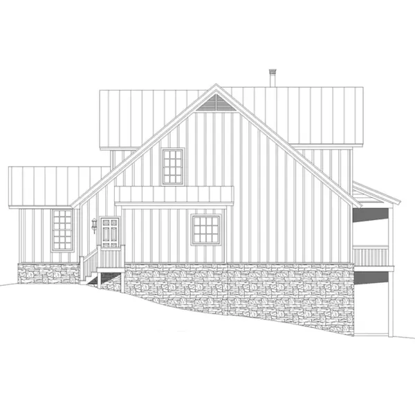 Country House Plan Right Elevation - 141S-0001 - Shop House Plans and More