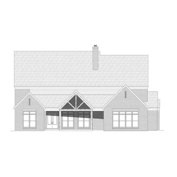 Country French House Plan Rear Elevation - 141S-0007 | House Plans and More