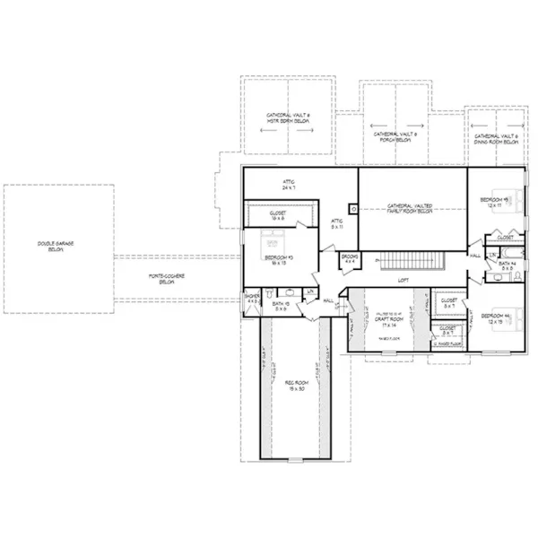 Country French House Plan Second Floor - Mount Pisgah Luxury Home 141S-0008 | House Plans and More