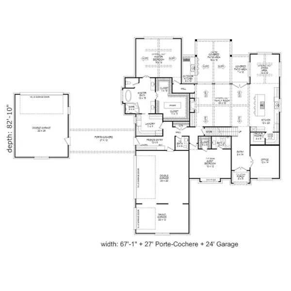 Luxury House Plan First Floor - Mount Pisgah II Luxury Home 141S-0009 | House Plans and More