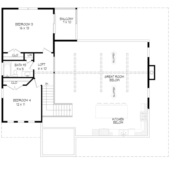 Waterfront House Plan Second Floor - Chattahoochee Luxury Farmhouse 141S-0011 | House Plans and More