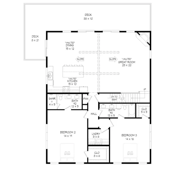 Luxury House Plan Second Floor - Mountain Pine Country Home 141S-0012 | House Plans and More