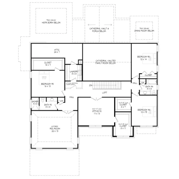 European House Plan Second Floor - Latting Woods Modern Home 141S-0013 | House Plans and More