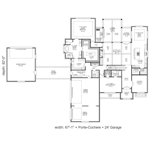 Luxury House Plan First Floor - Latting Woods Estate Modern Home 141S-0014 | House Plans and More