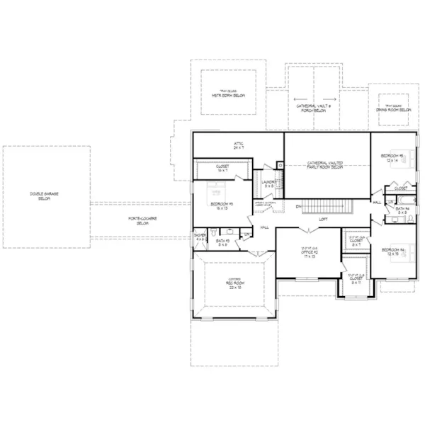 Luxury House Plan Second Floor - Latting Woods Estate Modern Home 141S-0014 | House Plans and More