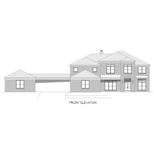 Luxury House Plan Front Photo 01 - Latting Woods Estate Modern Home 141S-0014 | House Plans and More