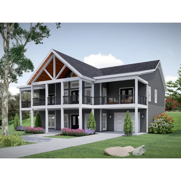 Lake House Plan Front of Home - 141S-0015 | House Plans and More