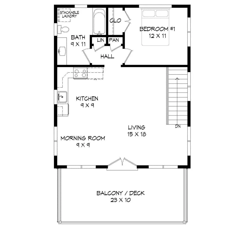 Modern Project Plan Second Floor 142D-7501