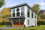 Contemporary House Plan Front Image -  142D-7501 | House Plans and More