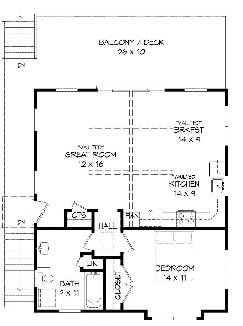 Cabin & Cottage Project Plan Second Floor 142D-7529