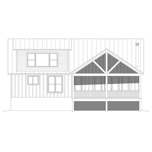 Cabin & Cottage House Plan Rear Elevation - 142D-7587 - Shop House Plans and More