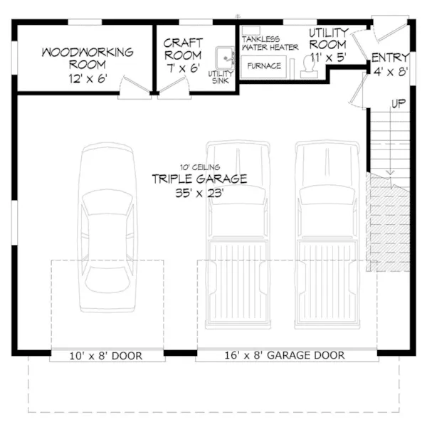 Modern House Plan First Floor - 142D-7617 - Shop House Plans and More