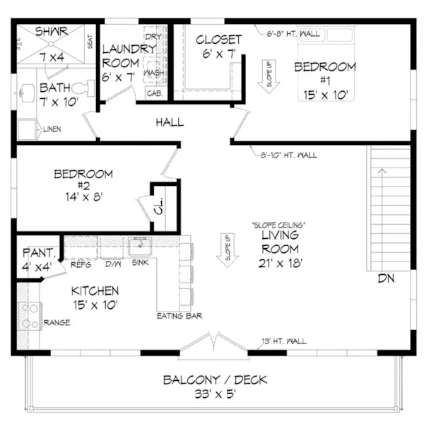 Modern House Plan Second Floor - 142D-7617 - Shop House Plans and More